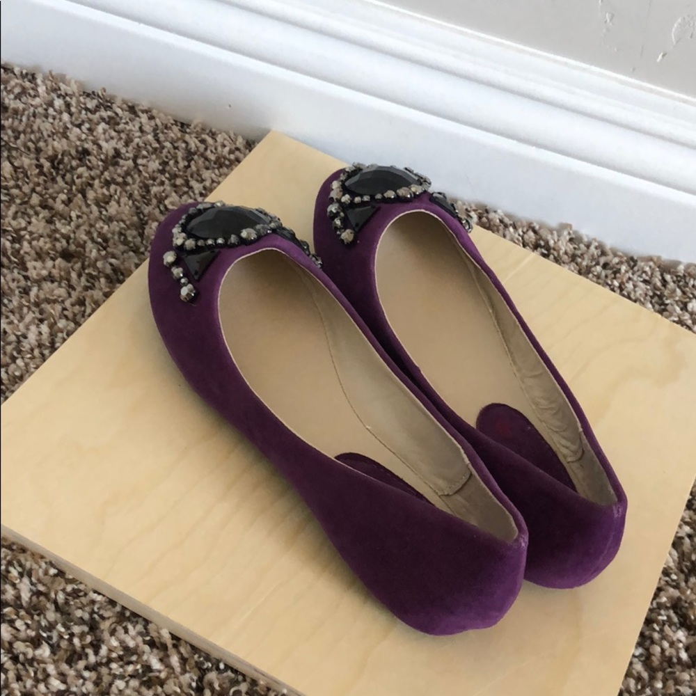 Round toe rhinestone ballet flats - Picture 4 of 6